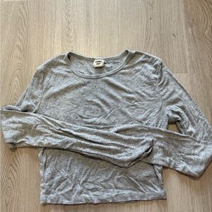 Sunday Best Heather Gray Ribbed Top